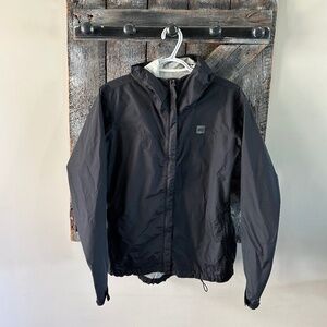 Women's Mountain Equipment Co-Op Light Weight Full Zipper Jacket w/Hood Black